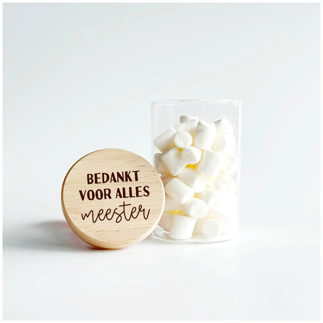 Bedankt voor alles juf/meester | glazen pot(je) met deksel