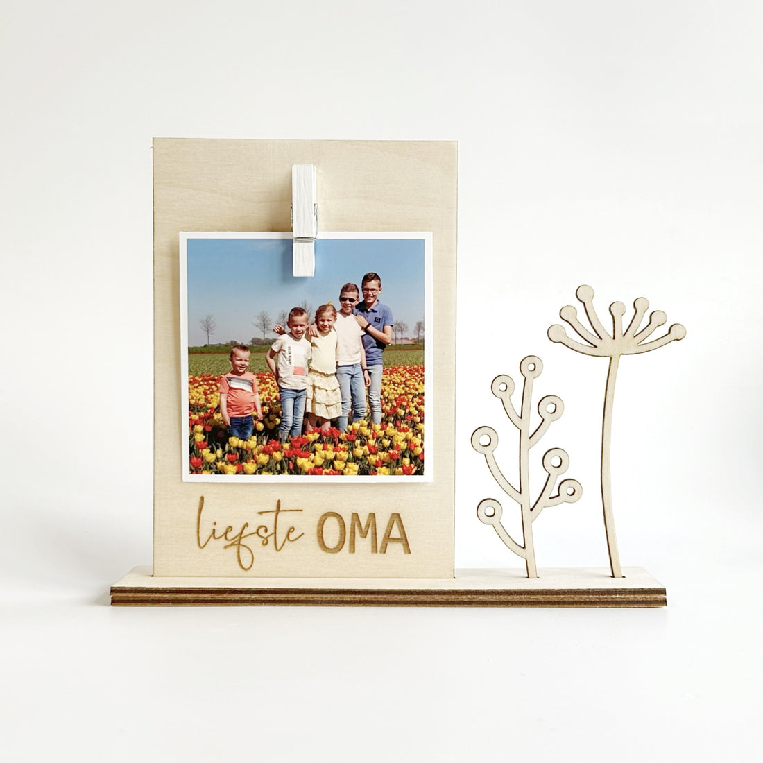liefste mama / oma | houten bordje met bloemen