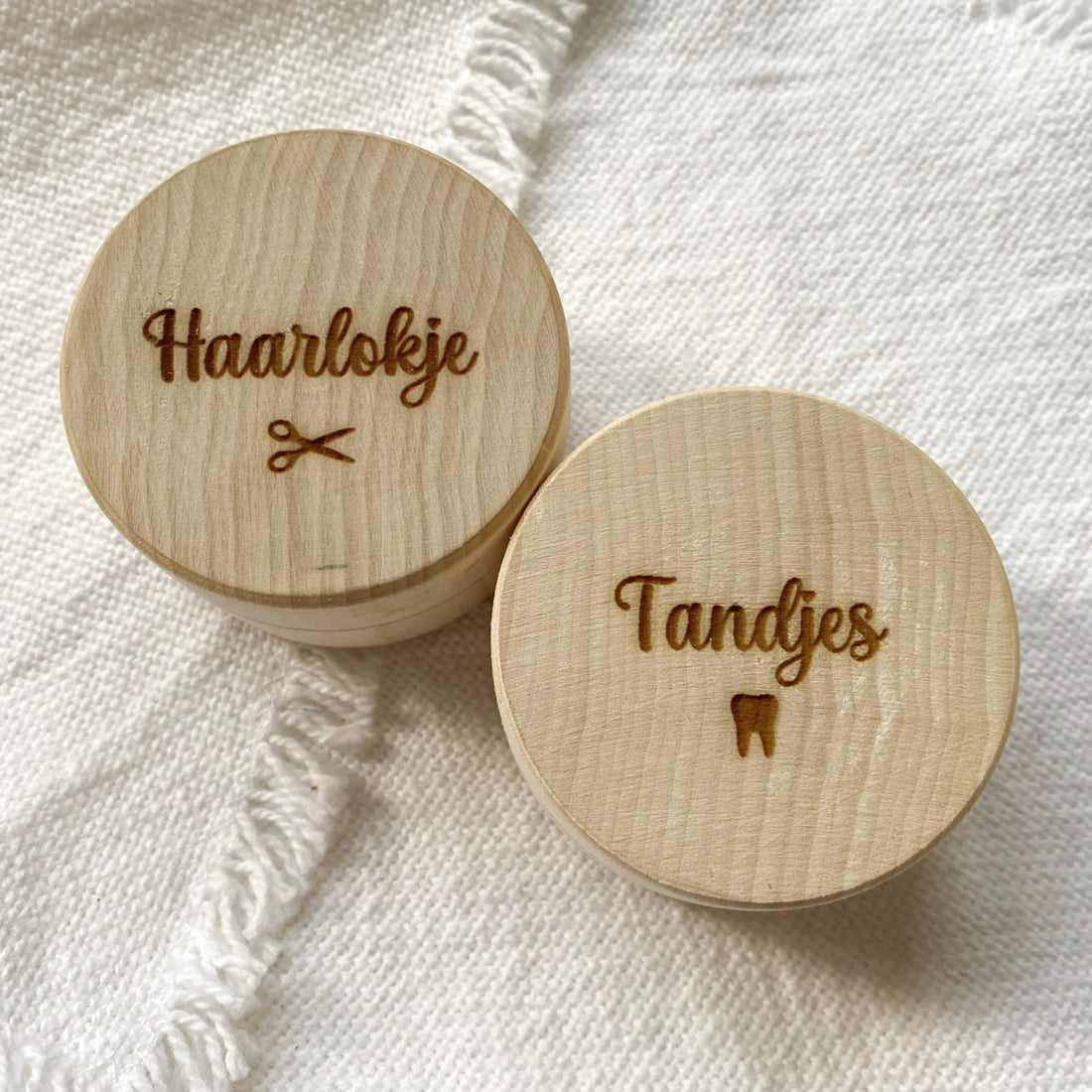 Haarlokje & Tandjes | set doosjes