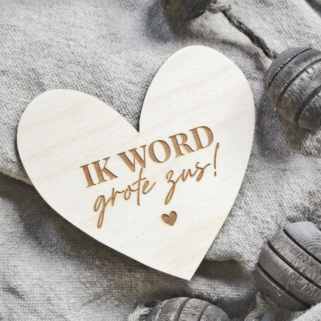 Ik woord grote zus | houten bordje