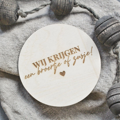 Ik word grote broer | houten bordje