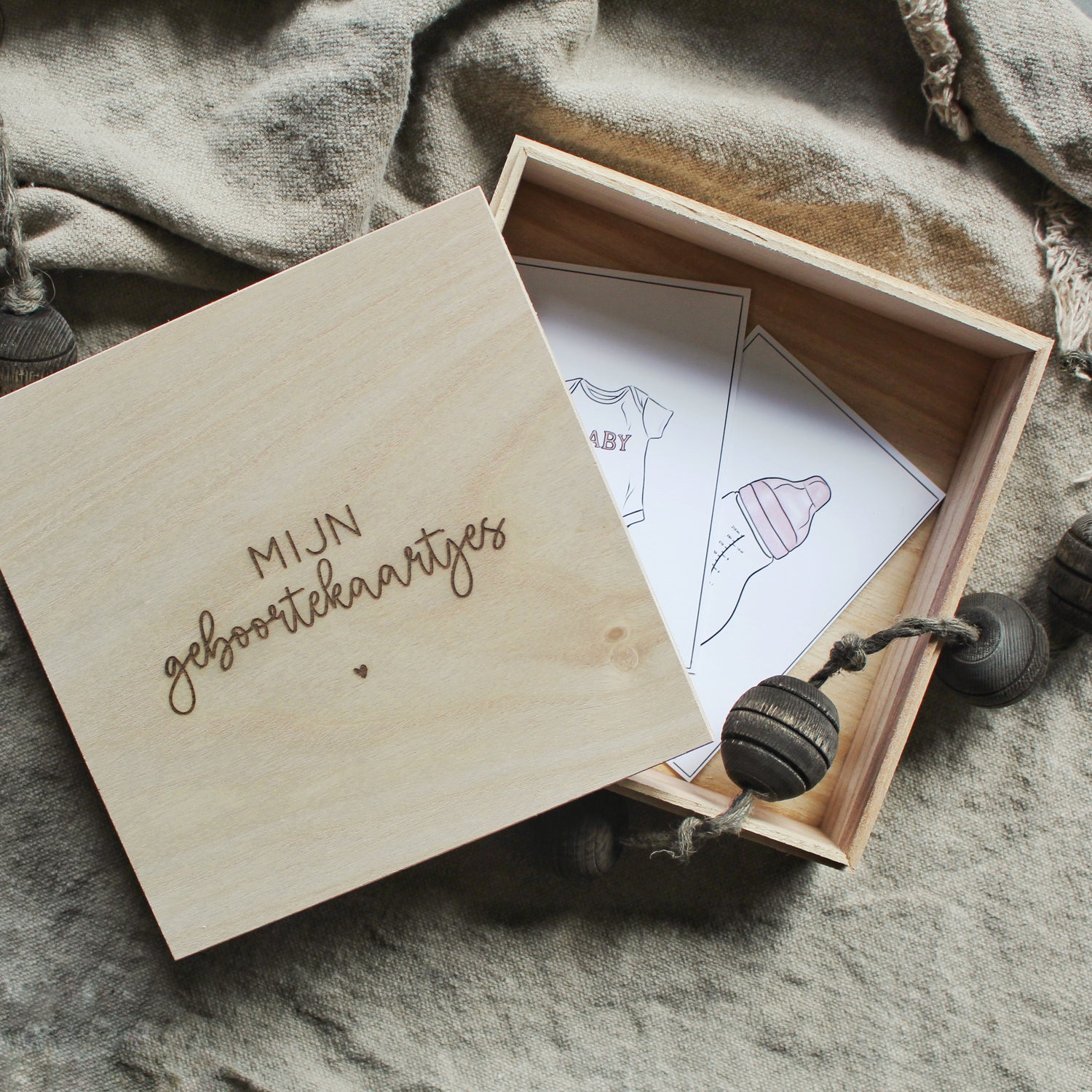 Mijn geboortekaartjes | opbergkistje